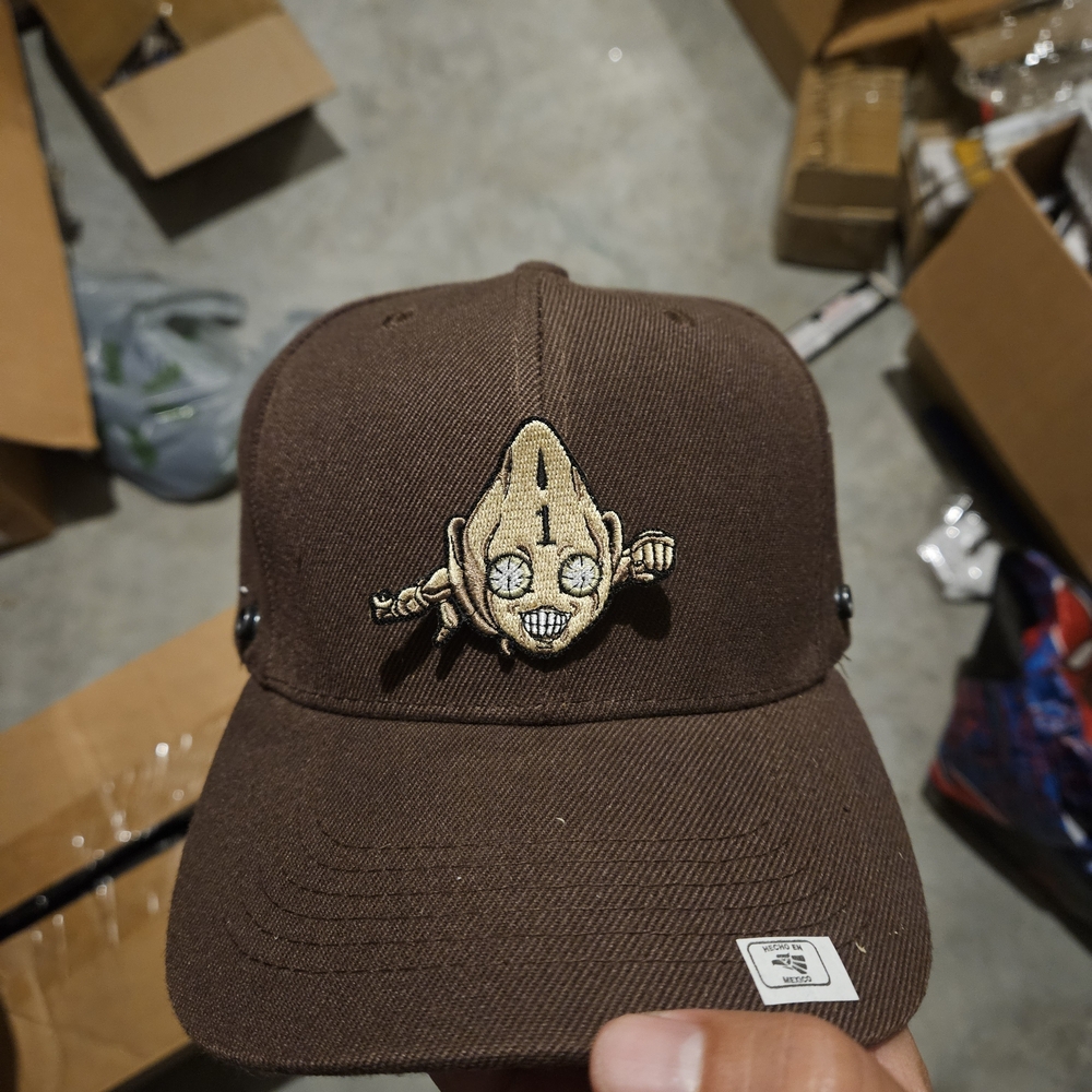 Anime JoJo's Bizarre Adventure Brown Cap with Unique Embroidery
